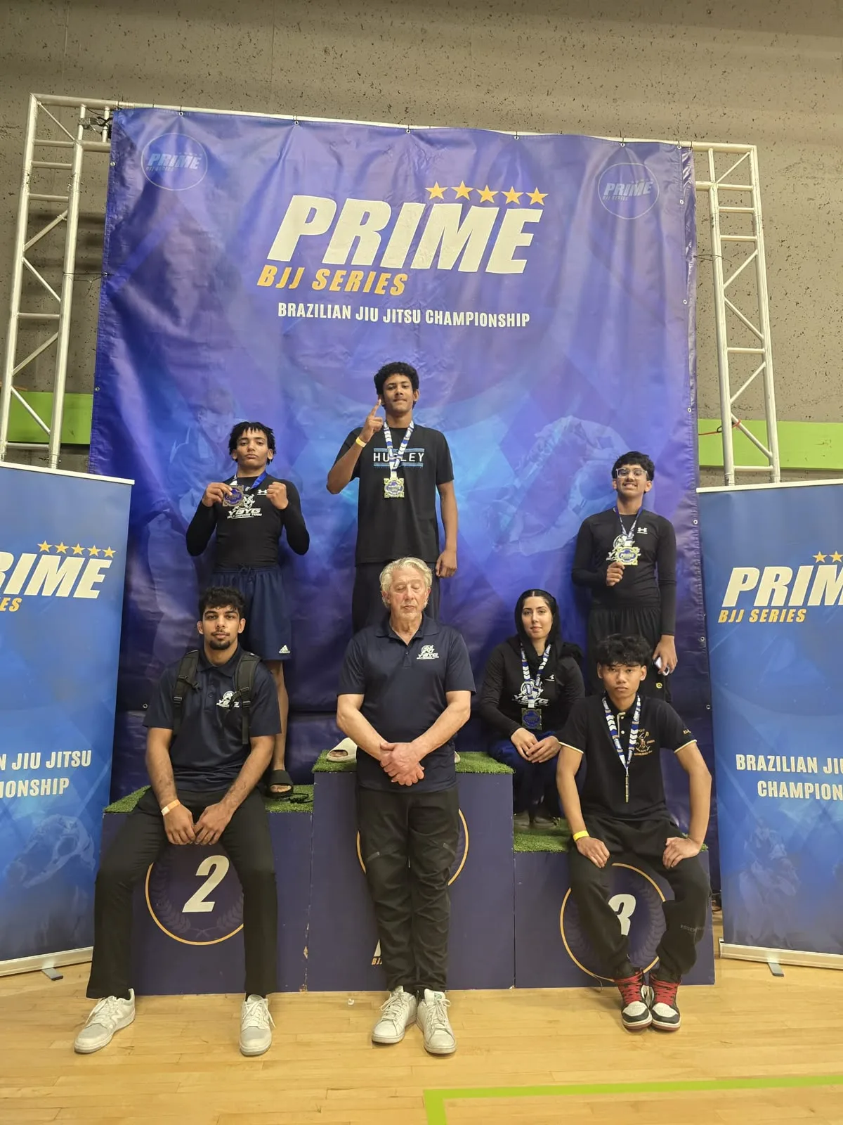 YBYG group with medals at the Prime Brazilian Jiu-Jitsu championship