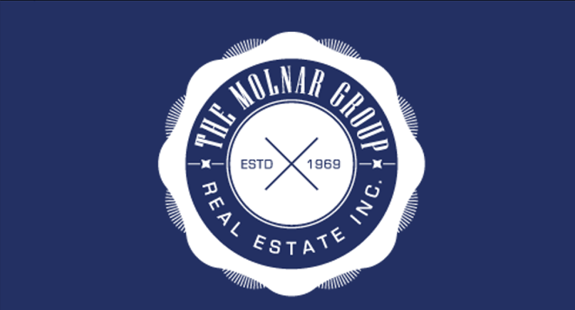 Logo of the Molnar Group Corporate Partners, featuring text "the Molnar Group Real Estate Inc" and "estd 1969" within a circular badge on a blue background.
