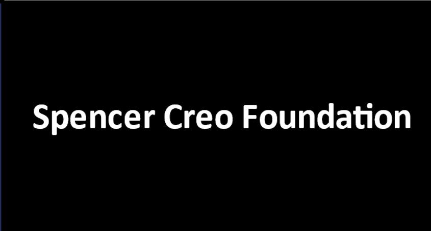 Text "Spencer Creo Foundation corporate partners" displayed in white on a black background.